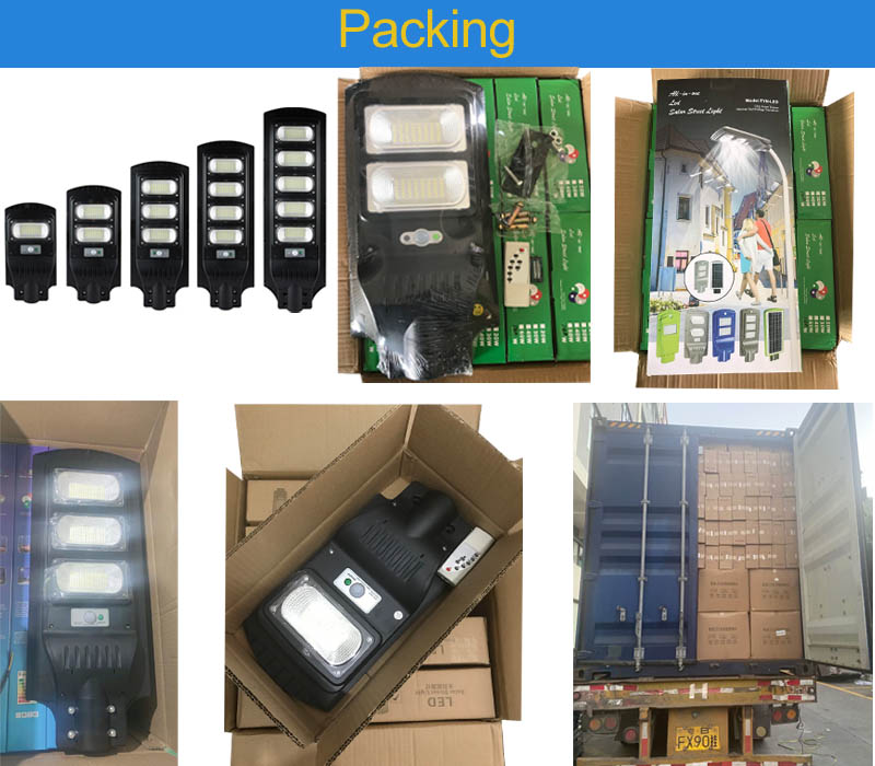 Embalagem de luz p&uacute;blica integrada solar