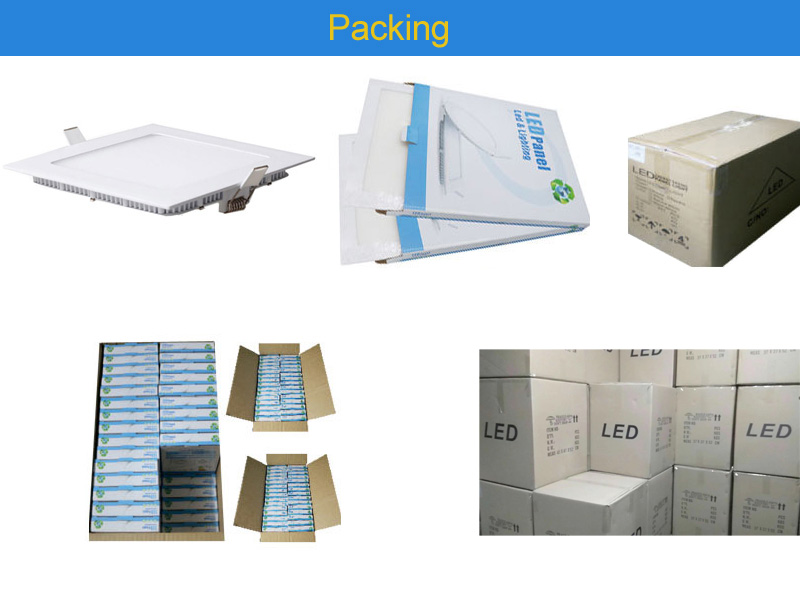 Embalagem quadrada embutida