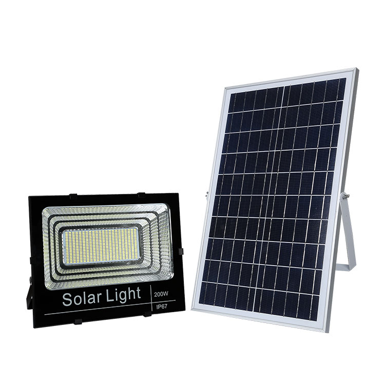 Lâmpada de projetor LED solar para exterior à prova d'água movida a energia solar