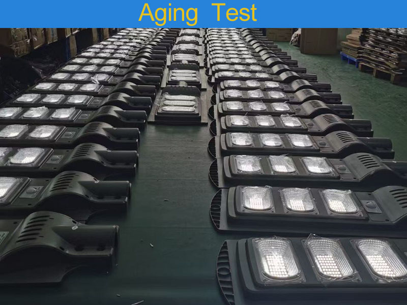 Teste de envelhecimento da luz de rua integrada solar
