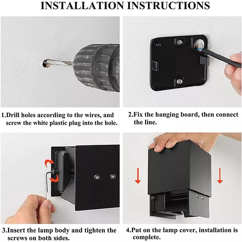 Instala&ccedil;&atilde;o de lumin&aacute;ria de parede