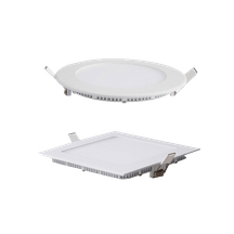 Luz de painel LED fina embutida embutida quadrada redonda