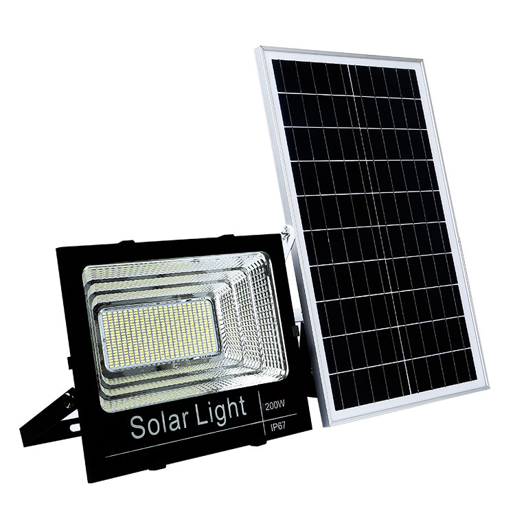 Lâmpada de projetor LED solar para exterior à prova d'água movida a energia solar