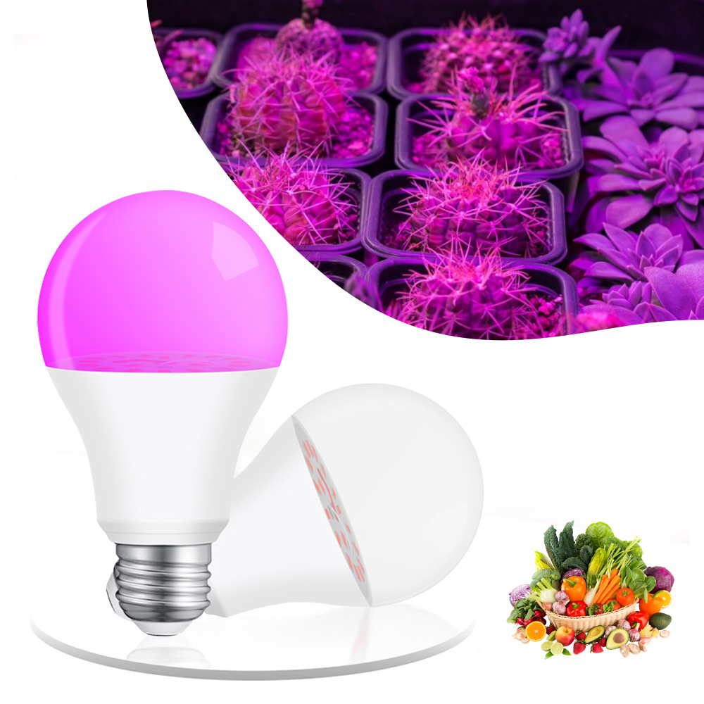 Lâmpada de cultivo de plantas de interior Frutas vegetais LED para cultivo de lâmpada E27 espectro completo